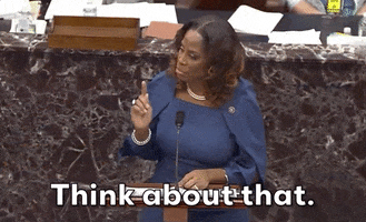 Think About That Stacey Plaskett GIF by GIPHY News