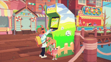 ooblets arcade gamer playing game ooblets GIF