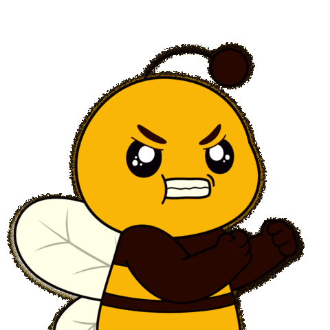 Angry Plan B Sticker by Plan Bee Studios