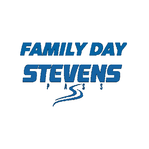 Family Ski Sticker by Stevens Pass