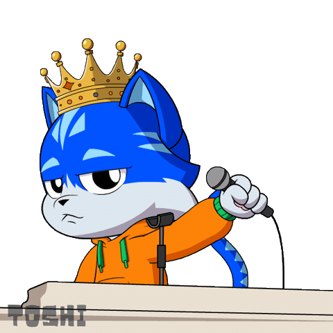 Listen Up Cat Sticker by Toshithecat
