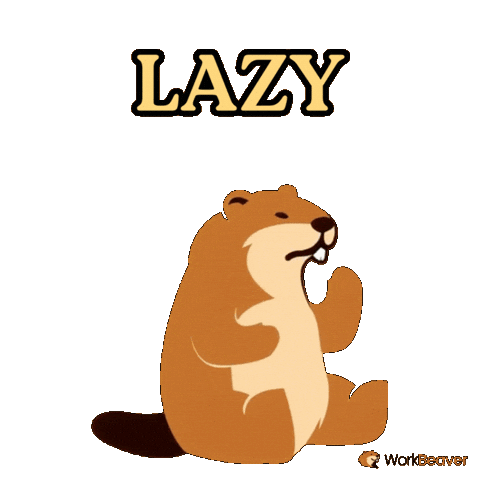 Resting Day Off Sticker by WorkBeaver
