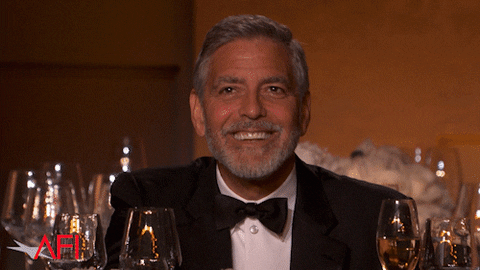 George Clooney Reaction GIF by American Film Institute - Find & Share on GIPHY