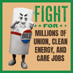 Fight for millions of union, clean energy, care jobs