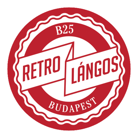 Retro Lángos Budapest Sticker