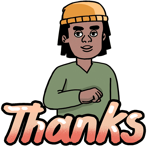 Animation Thank You Sticker by Holler Studios