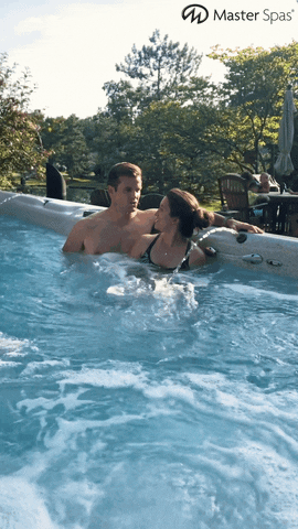 masterspas couple relaxing chatting hot tub GIF