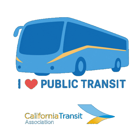 Public Transit Sticker by California Transit Association