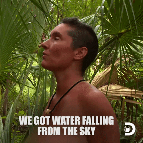 Raining Naked And Afraid GIF by Discovery