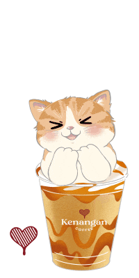 Cat Love Sticker by Kenangan Coffee