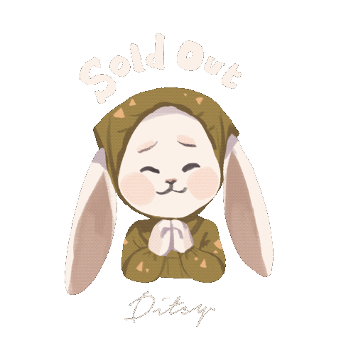 Bunny Soldout Sticker by Ditsy Creative