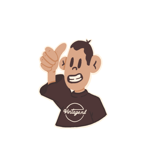 Thumbs Up Sticker by Vintage.nl