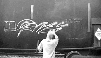 train graffiti GIF