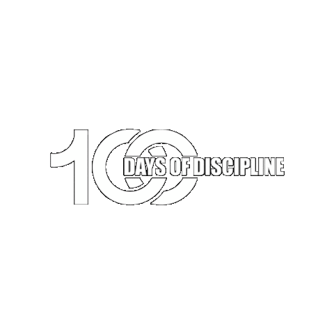The 100 Logo Sticker by 100 Days of Discipline