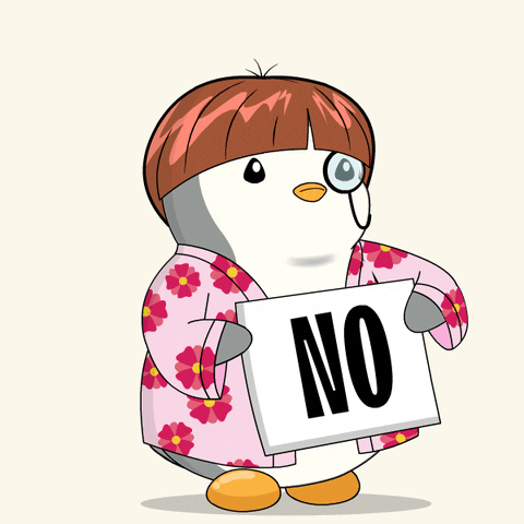 No Way Penguin GIF by Pudgy Penguins