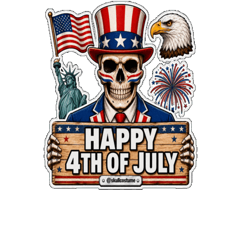Independence Day Halloween Sticker