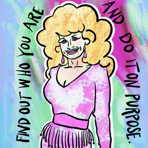 Dolly Parton Dont Care GIF by Empress Trash