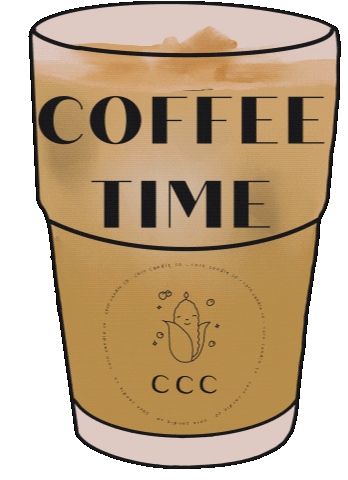 Coffee Time Love Sticker by Corn Candle Co