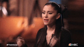 Celebrity gif. An enthusiastic Ariana Grande holds up both fists and says, “Yeah!”