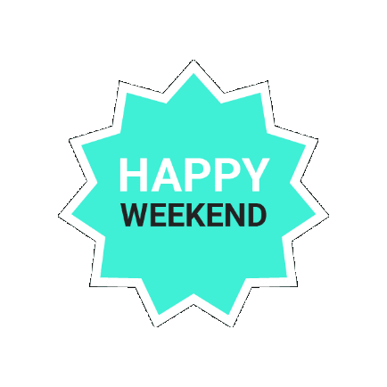 Happy Weekend Sticker by Aimara AG