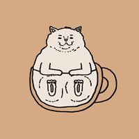 Fat Cat GIF by Sherchle