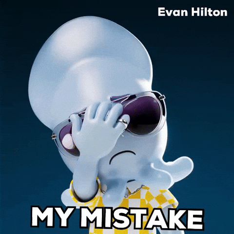 Sorry Squid GIF by Evan Hilton