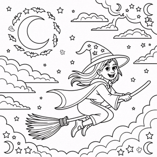 Flying Witch Halloween GIF by Chromabook