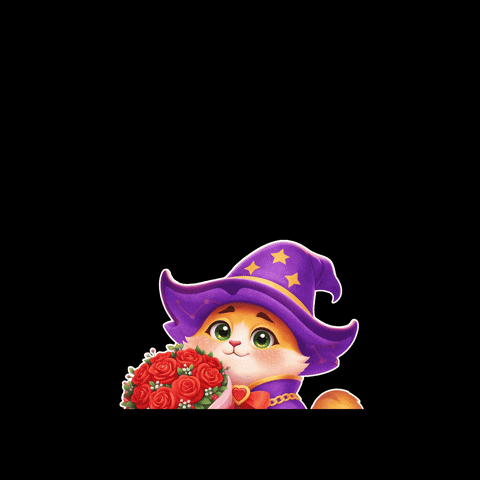Cat Flower GIF by Bravo Bingo