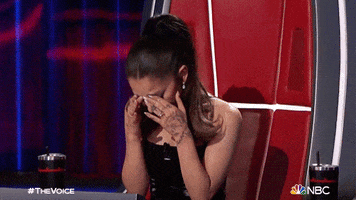 Ariana Grande Crying GIF by The Voice