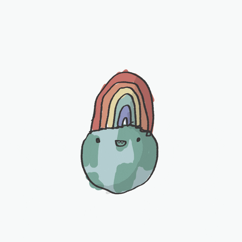 Happy Rainbow GIF by jagheterpiwa