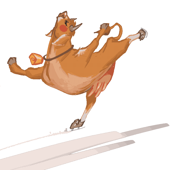 Ice Skating Power Sticker