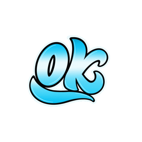 Lettering Ok Sticker