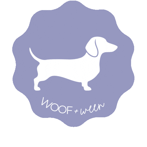 Sausage Dog Dachshund Sticker by WOOF+WEEN