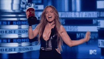 Jennifer Lopez Happy Dance GIF by MTV Movie & TV Awards