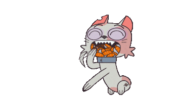 Hungry Cat Sticker by apaulares