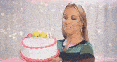 HuffPost birthday britney spears happy birthday cake GIF