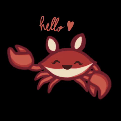 stuncq happy hello hey crab GIF