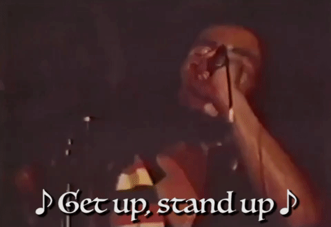Stand Up GIF by Bob Marley - Find & Share on GIPHY