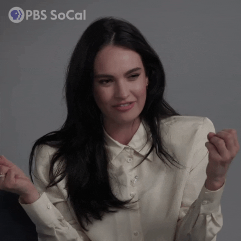 Lily James Ew GIF by PBS SoCal