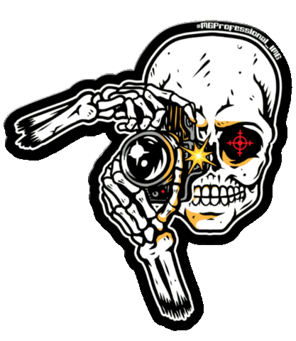 Skull Shooter Sticker by MG Professionalimg