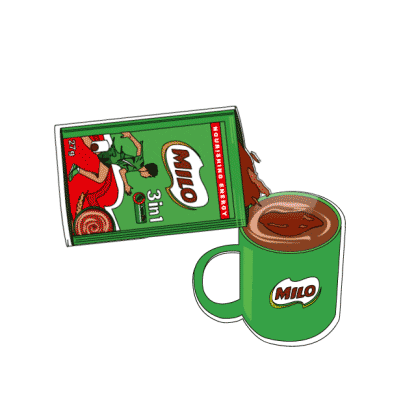 Good Morning Milo Sticker by MILO_Singapore