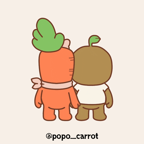 popo_carrot love butt slap vegetables GIF