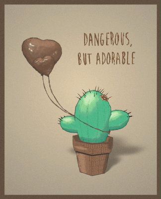 anamortari cute adorable after effects cactus GIF