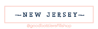 New Jersey Pink Sticker by Good Bottle® Refill Shop