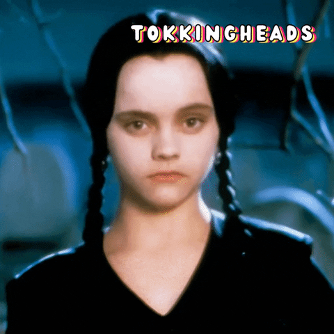 Suspicious Wednesday Addams GIF by Tokkingheads
