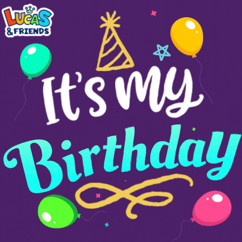Excited Happy Birthday GIF by Lucas and Friends by RV AppStudios