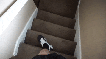 stairs big feet GIF by Tall Guys Free