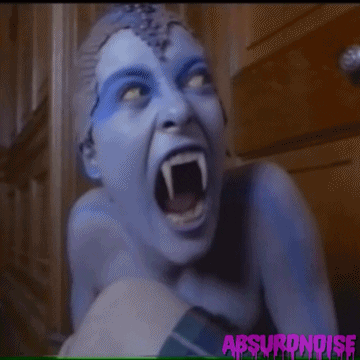 lair of the white worm horror GIF by absurdnoise