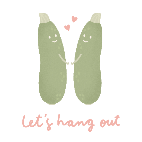 Wanna Hang Cute Girl Sticker by emi & the veggies