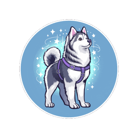 Husky Sticker by 4fluffy.shop